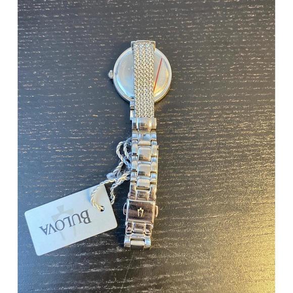 Bulova Women's Aracena Diamond Mother of Pearl Dial Stainless Steel Watch - Picture 4 of 5